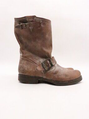 Frye Veronica Women’s Size 7 B Shortie Short Brown White Leather Pull-On Boots